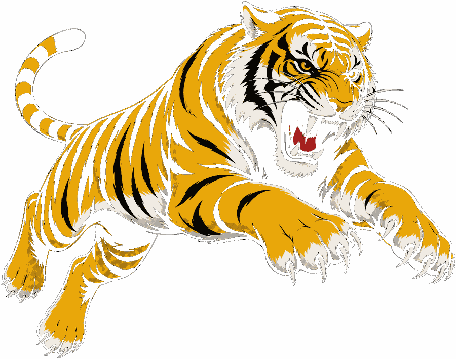 Ilustración de tigre, uno de los tres animales del Shaolin Chan